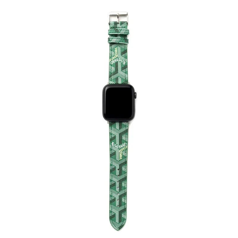 Luxury Green GYD Monogram Watch Strap for Apple Watch