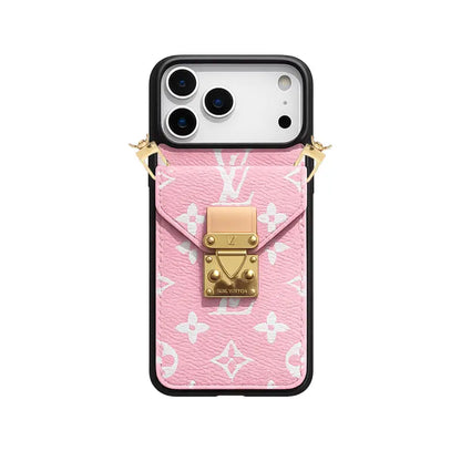 Premium Leather Monogram Phone Case For iPhone 13-18 Series