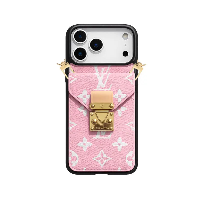 Premium Leather Monogram Phone Case For iPhone 13-18 Pro & Pro Max