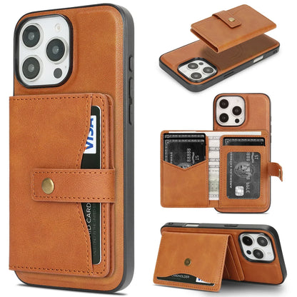 Leather phone case Wallet cash Card Holder For iPhone 12-18 Series