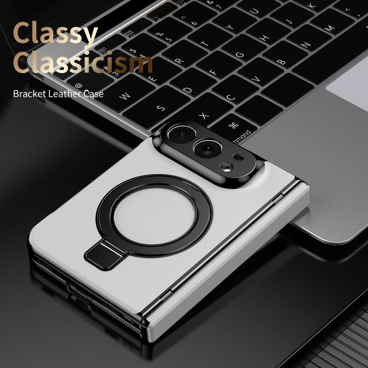 Leather Ring Stand Case for iPhone Duo