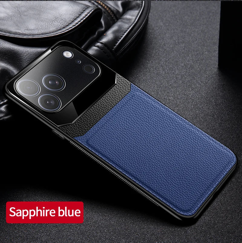 Luxury Hight Leather Shockproof Case with Camera Protect Phone Cover For iPhone 17/ 16/ 15/ 14
