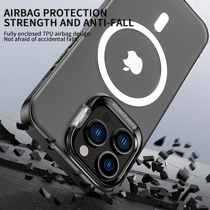 Invisible Metal Bracket Magsafe Case for iPhone 14 13 12 series - theroxymob