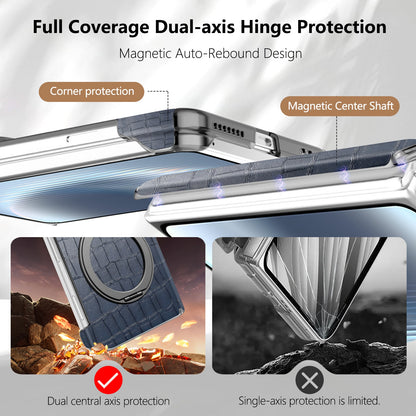 Luxury Leather Ring Stand Case for iPhone Duo