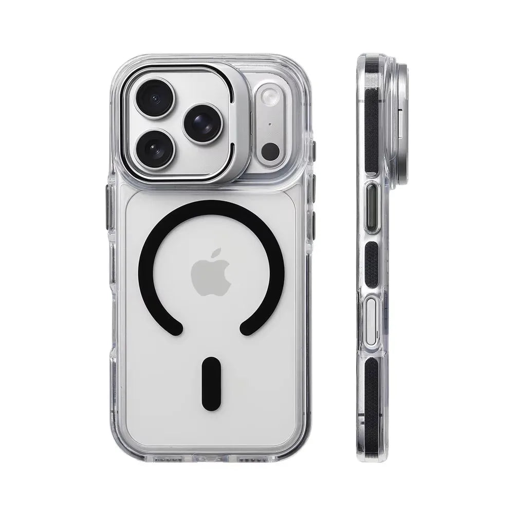 Luxury Magnetic Shockproof Clear Bumper Case for iPhone 12-17
