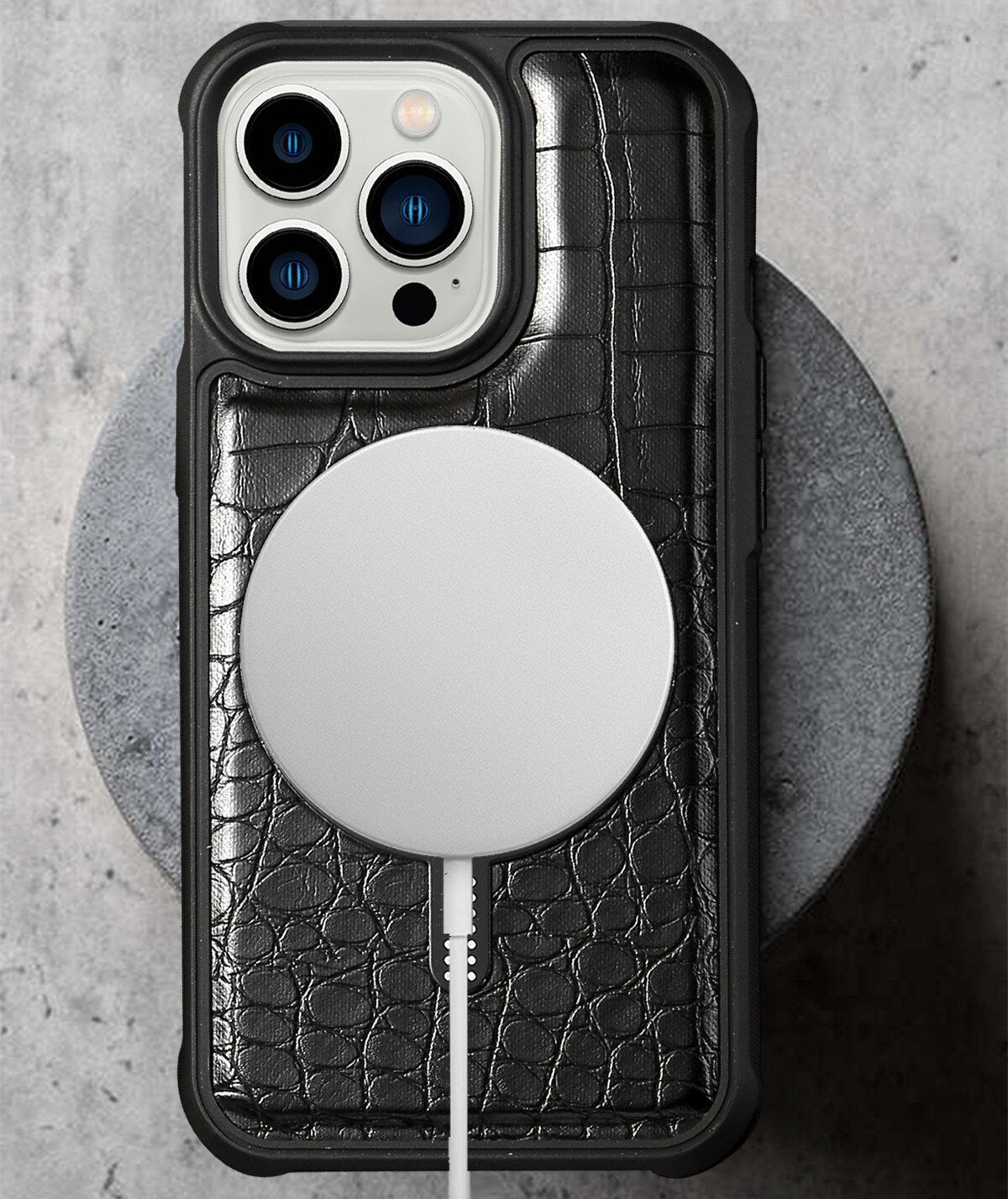 Magnetic Leather Case For iPhone 14 13 12 series - theroxymob