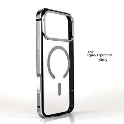 High-End Metal Frame Phone Case Magnetic Charging HD For iPhone 17 / 16 / 15 / 14