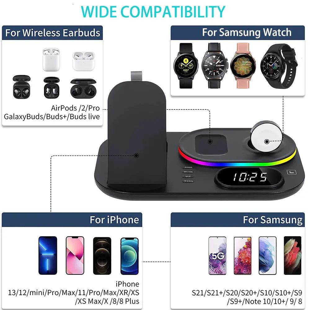 3 IN 1 FAST WIRELESS CHARGER STATION FOR SAMSUNG GALAXY Z FOLD 4 - theroxymob