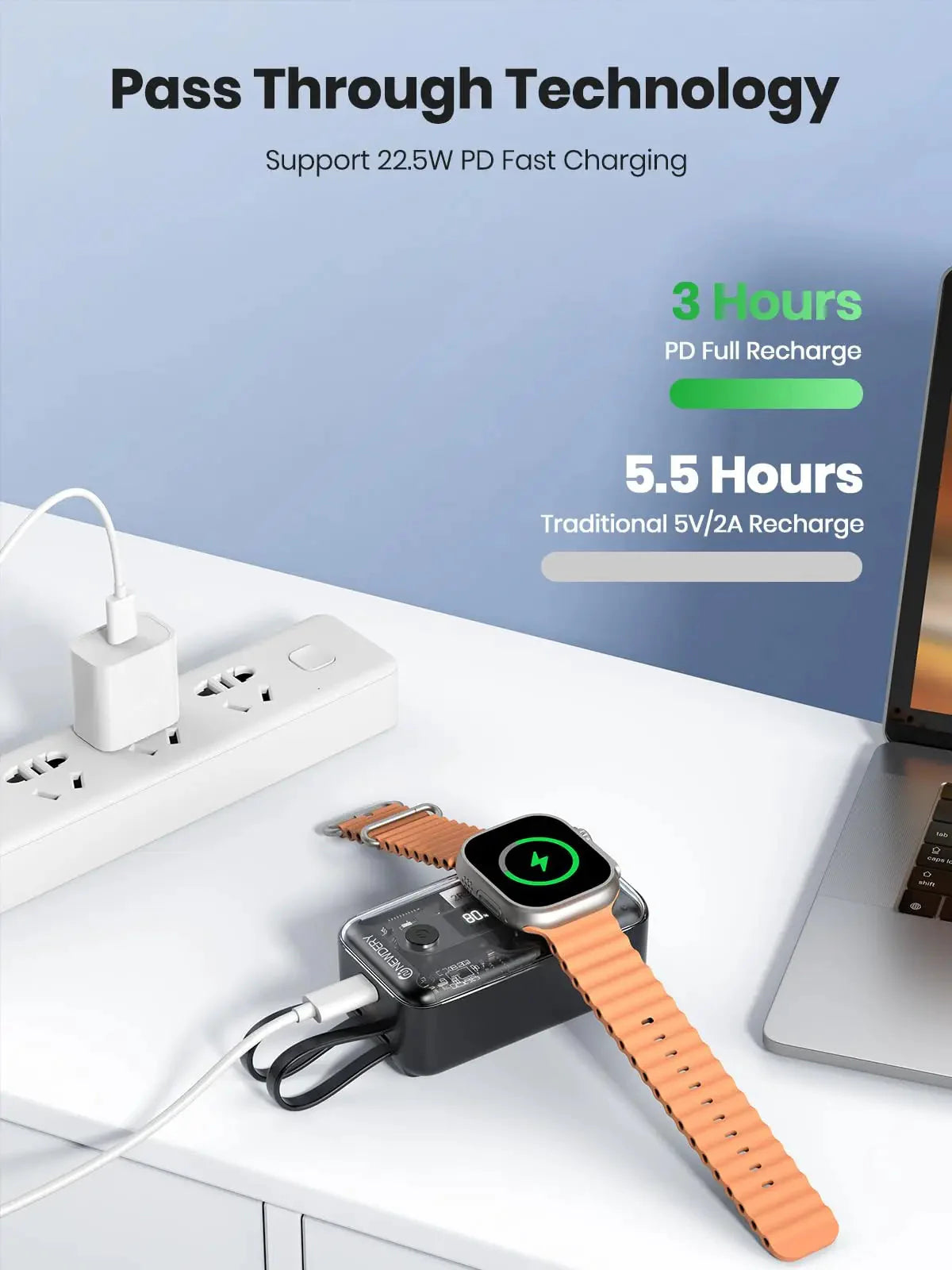 4 In 1 Built-in Two Cables Power Bank theroxymob