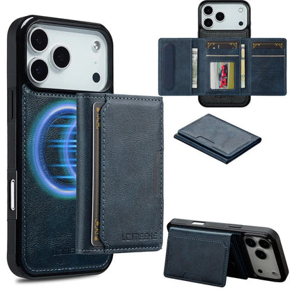 MagSafe Magnetic Flip Leather Phone Case for iPhone 17/ 16/ 15 THEROXYMOB