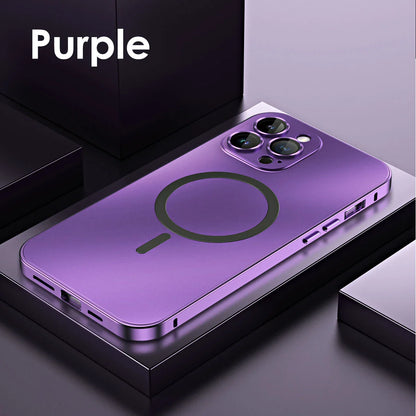 Magsafe Aluminum Metal Frame Magnetic Case For iPhone With Lens Camera Cover