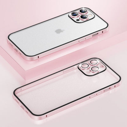 Luxury Case Metal Frame Matte Frosted Cover For iPhone 14 13 - theroxymob