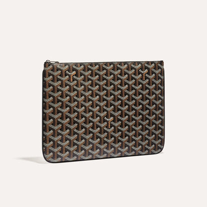 Designer GYD Green Monogram Portfolio Clutch