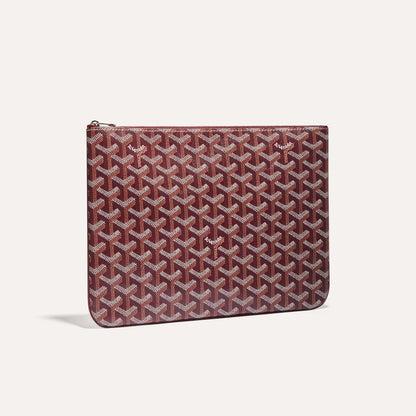 Designer GYD Green Monogram Portfolio Clutch