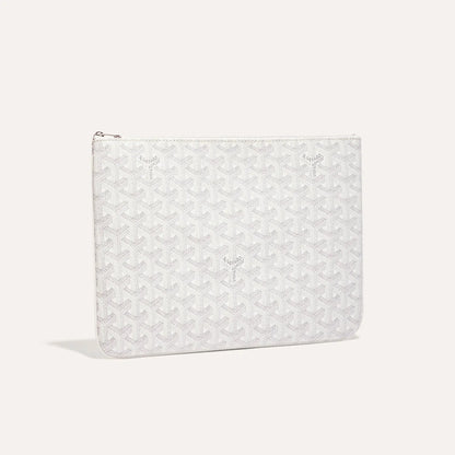 Designer GYD Green Monogram Portfolio Clutch