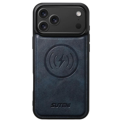 Cowhide Leather Magnetic Phone Case For iPhone 12-18 Series
