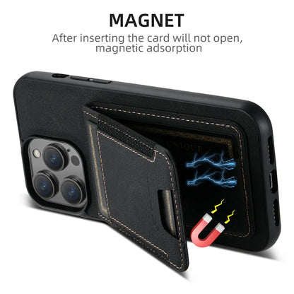 Clemence Leather Wallet with Card Holder Phone Case for iPhone 16 15 14