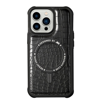 Magnetic Leather Case For iPhone 14 13 12 series - theroxymob