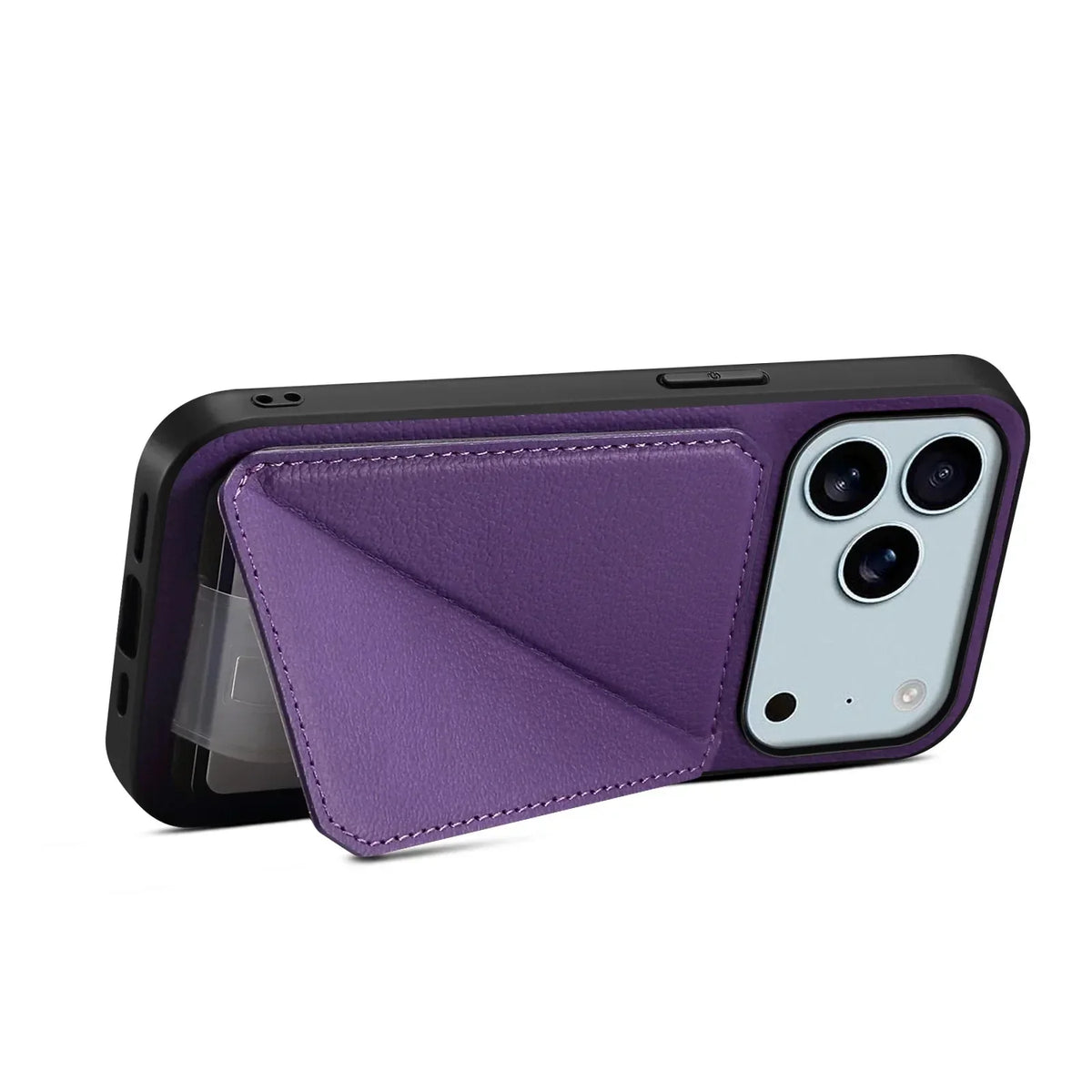 Leather Phone Case Invisible Bracket Card Holder For Cover For iPhone 17/ 16/ 15/ 14 THEROXYMOB
