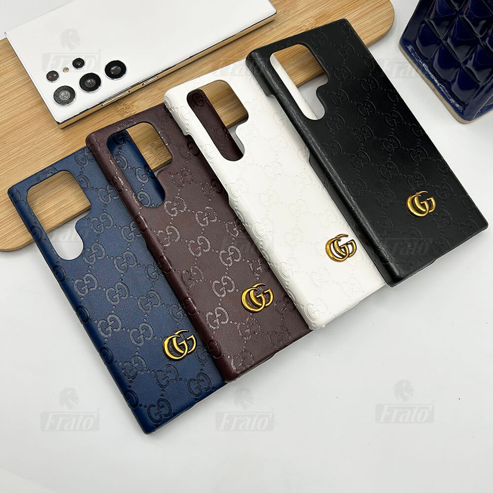 Luxury GG Fashion Leather Case for Samsung Galaxy S22-S26 Series