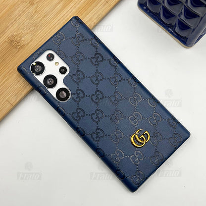Luxury GG Fashion Leather Case for Samsung Galaxy S22-S26 Series