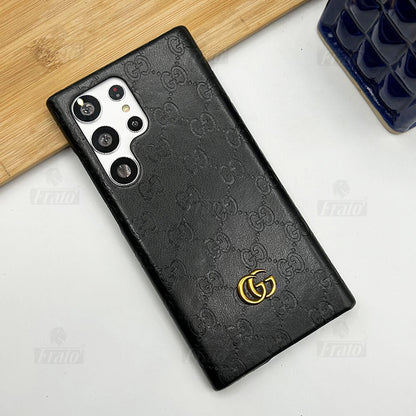 Luxury GG Fashion Leather Case for Samsung Galaxy S22-S26 Series