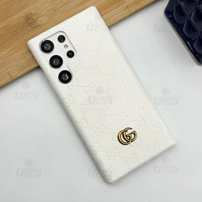 Luxury GG Fashion Leather Case for Samsung Galaxy S22-S26 Series