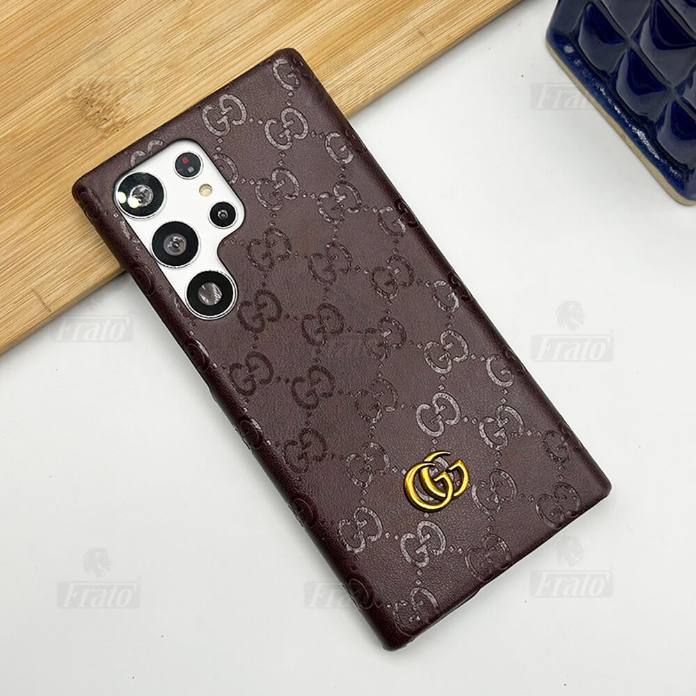 Luxury GG Fashion Leather Case for Samsung Galaxy S22-S26 Series