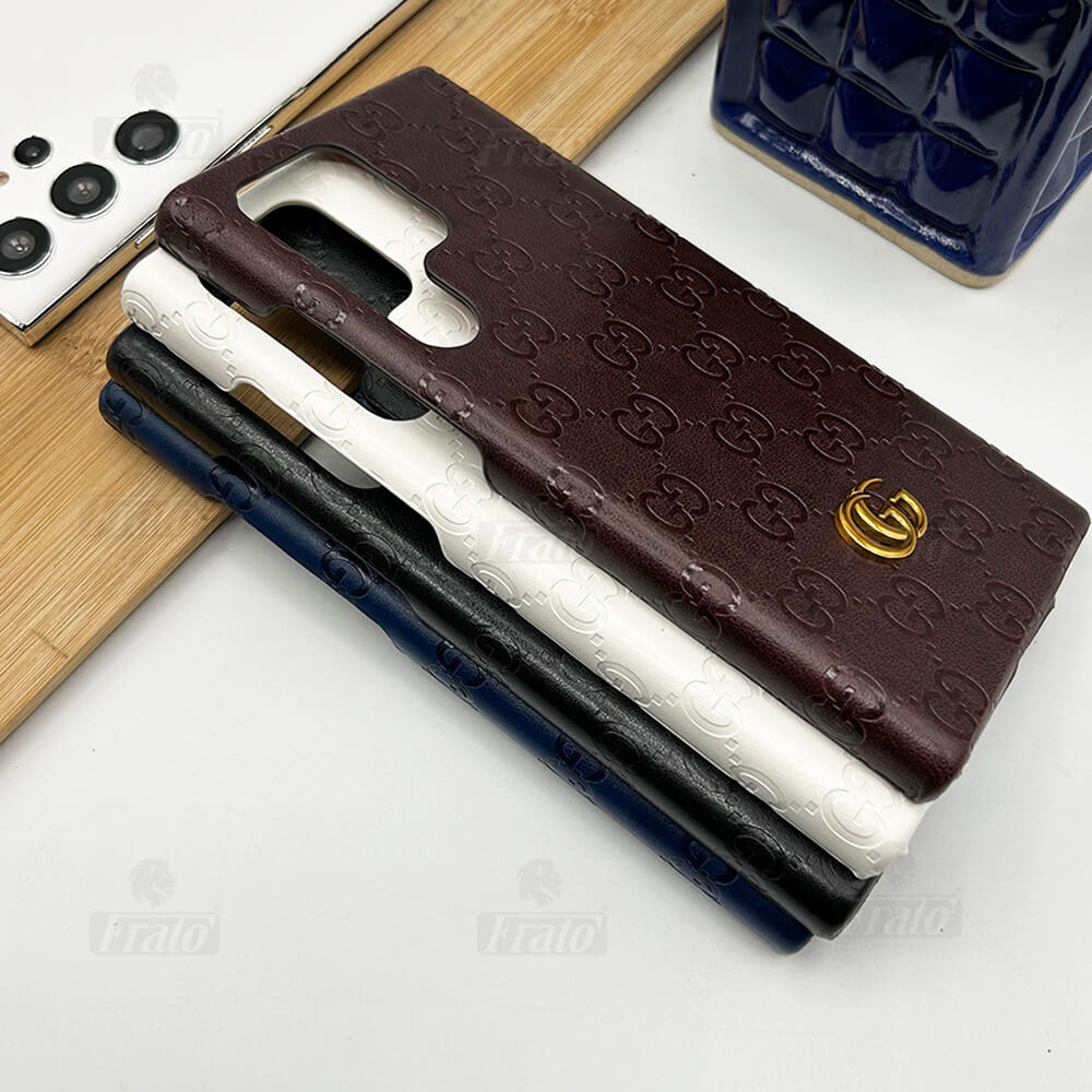 Luxury GG Fashion Leather Case for Samsung Galaxy S22-S26 Series