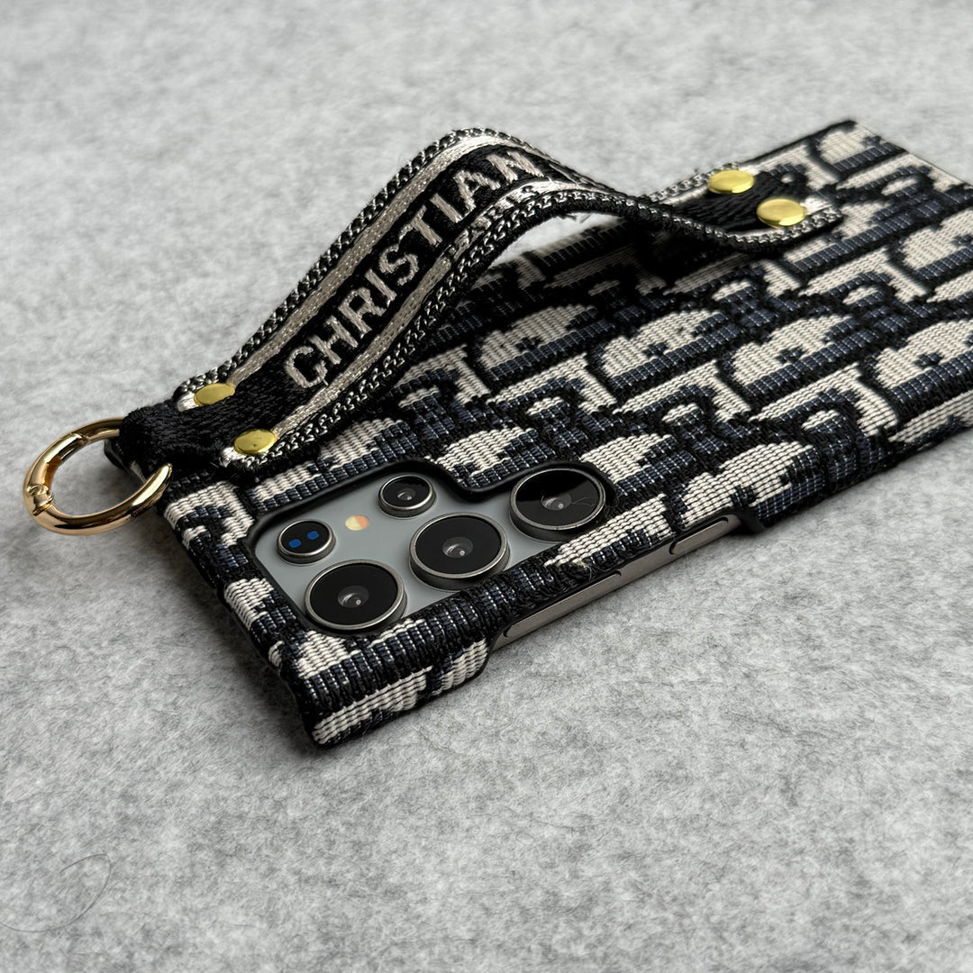 Luxury Brand C Dior Belt Pattern Case for Samsung Galaxy S22-S26 Series