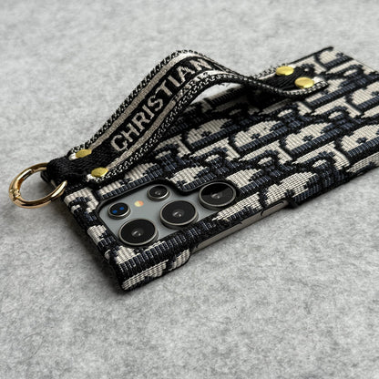 Luxury Brand C Dior Belt Pattern Case for Samsung Galaxy S22-S26 Series