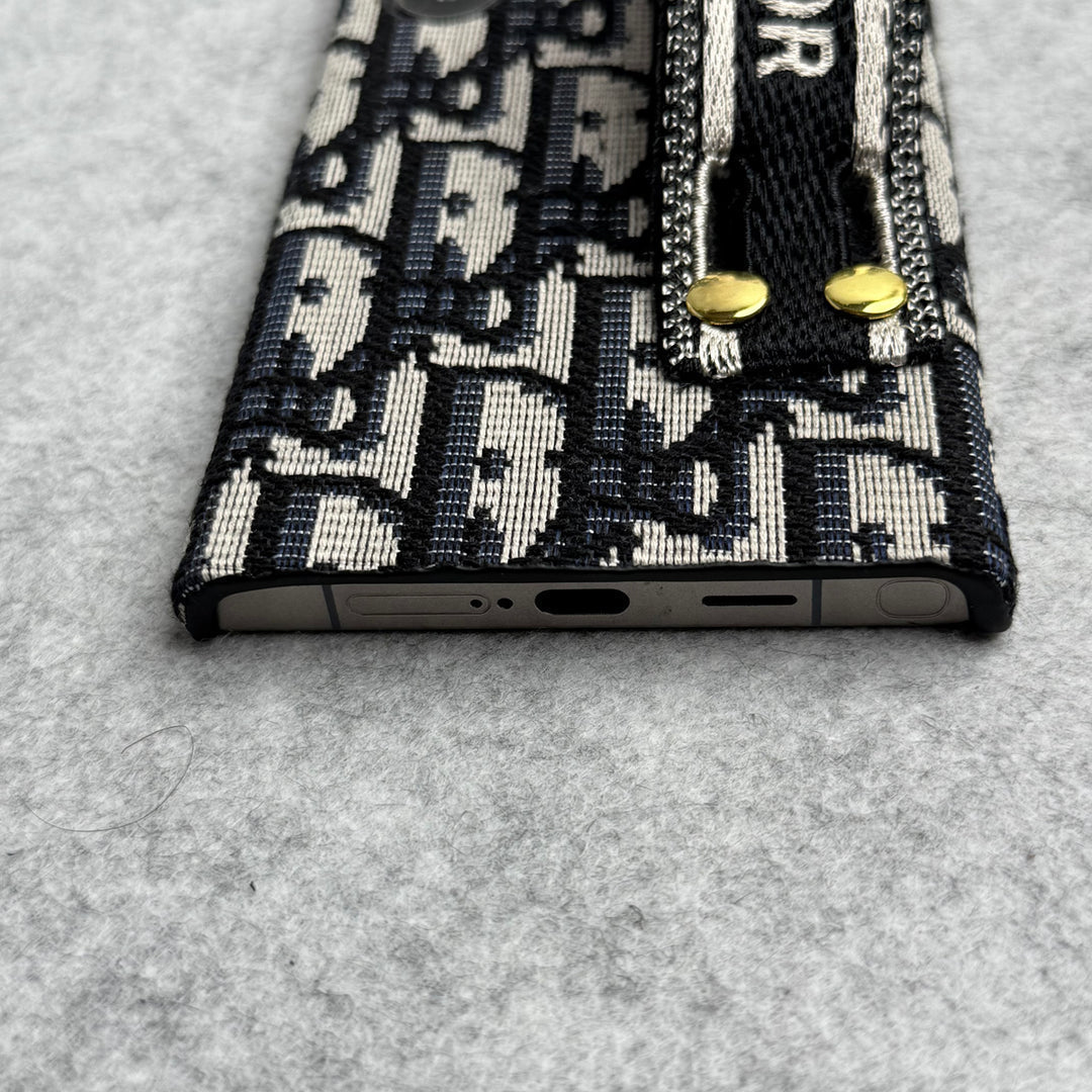 Luxury Brand C Dior Belt Pattern Case for Samsung Galaxy S22-S26 Series