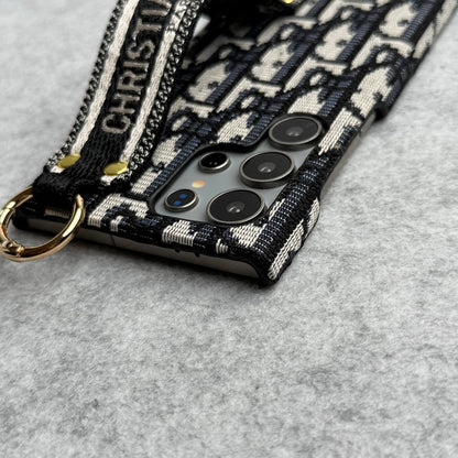 Luxury Brand C Dior Belt Pattern Case for Samsung Galaxy S22-S26 Series