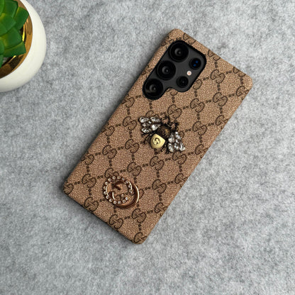 Luxury GG Brand 3D BEE Design Case for Samsung Galaxy S22-S26 Series