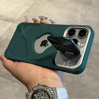Fashion Logo Hole Magnetic Wireless Charging Case for iPhone
