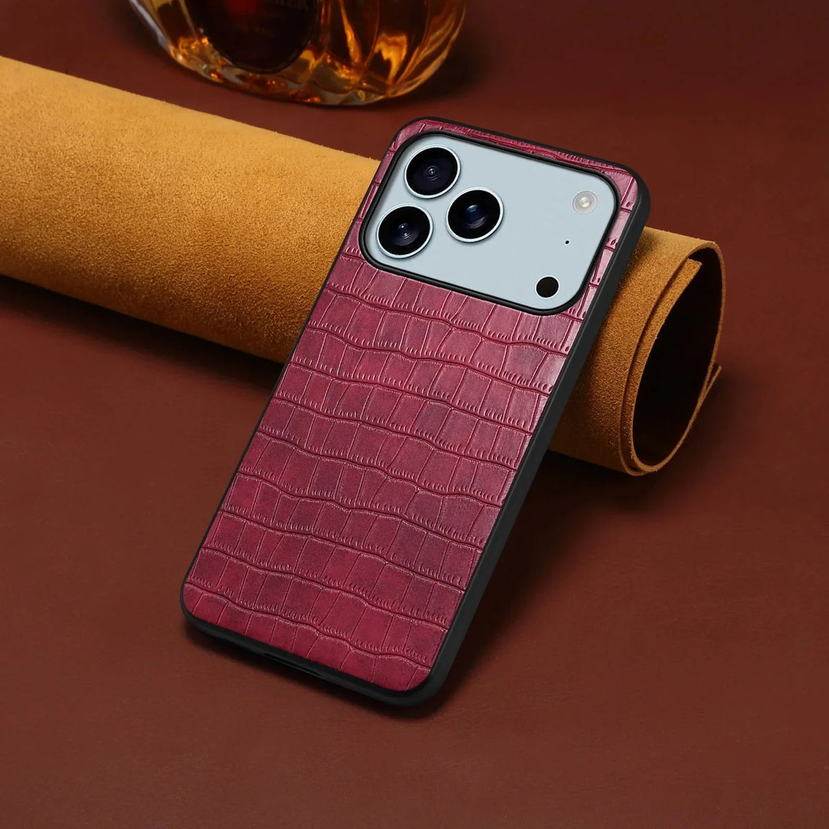 3D Texture PU Leather Case for iPhone 17/ 16/ 15/ 14 THEROXYMOB