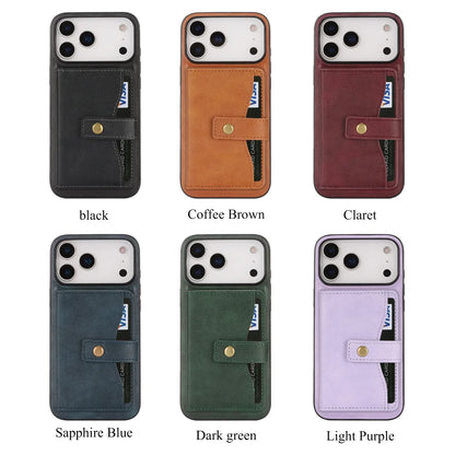 Leather phone case Wallet cash Card Holder For iPhone 12-18 Series