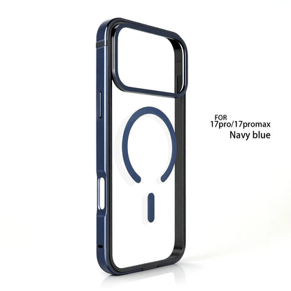High-End Metal Frame Phone Case Magnetic Charging HD For iPhone 17 / 16 / 15 / 14