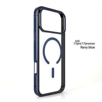 Metal Frame Phone Case Magnetic Charging HD For iPhone 17-18 Pro & Pro Max