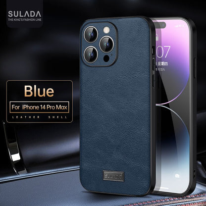 Luxury Leather Case for iPhone 14 13 12 series - theroxymob