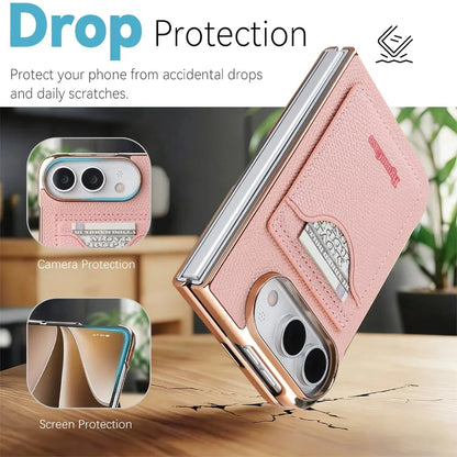 Leather Wallet Stand Case for iPhone Duo