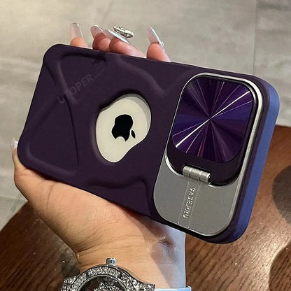 Fashion Logo Hole Magnetic Wireless Charging Case for iPhone