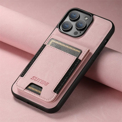 Clemence Leather Wallet with Card Holder Phone Case for iPhone 16 15 14