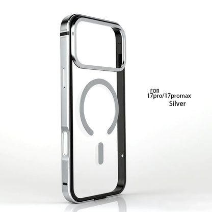 High-End Metal Frame Phone Case Magnetic Charging HD For iPhone 17 / 16 / 15 / 14