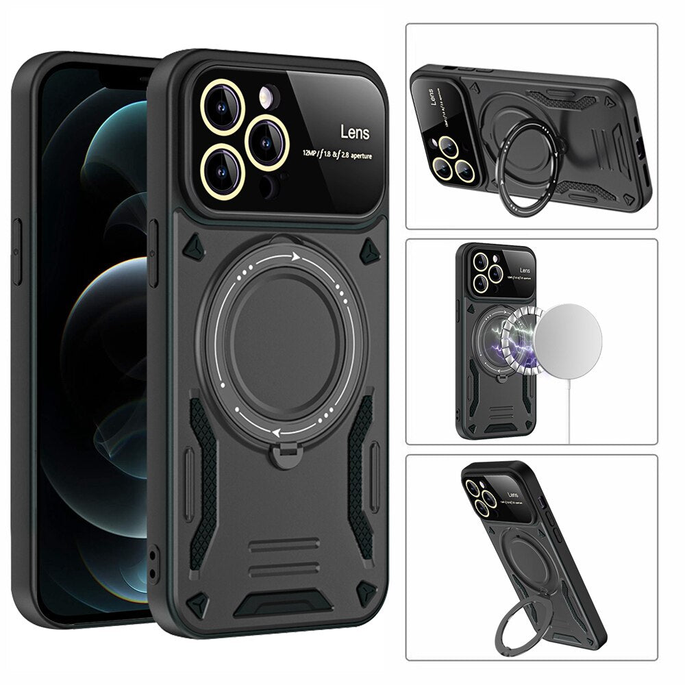 Shockproof Case  MagSafe  Magnetic Stand for iPhone 15 -14-13