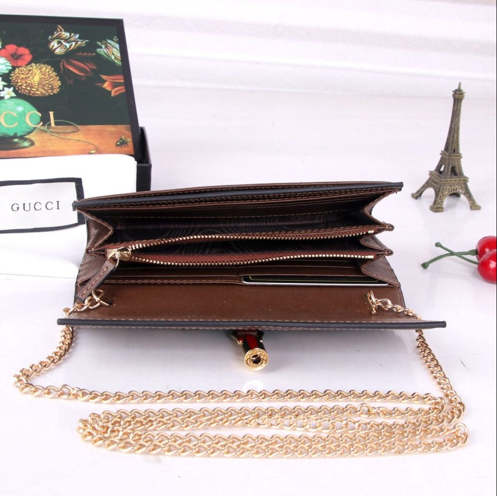 Supreme Canvas GUCCI Chain Wallet Bag