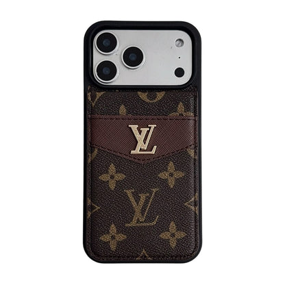 Louis V Card Holder Case For iPhone 17/ 16/ 15/ 14