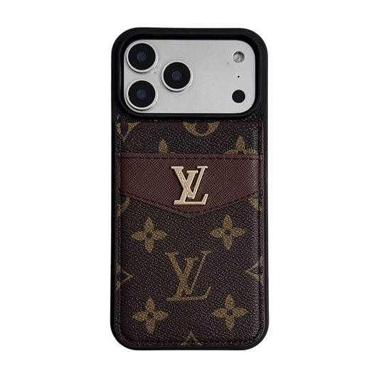 Louis V Card Holder Case For iPhone 17/ 16/ 15/ 14