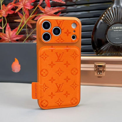 Premium Monogram LV Leather Case For iPhone 17/ 16 / 15 / 14