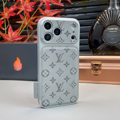 Premium Monogram LV Leather Case For iPhone 17/ 16 / 15 / 14